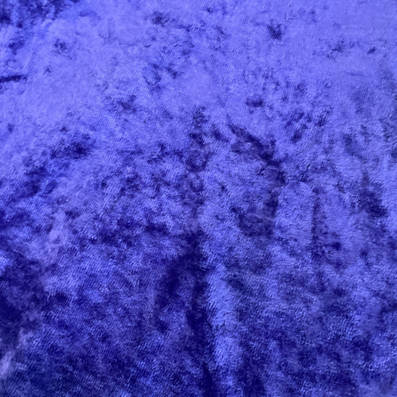 We The Free by Free People Women’s XS Royal Blue Crushed Velvet Long Sleeve Top - Picture 3 of 8